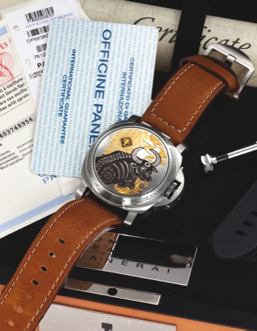 PANERAI, PAM837, SEALAND, YEAR OF THE OX.Officine Panerai, Firenze 1860, Luminor Sealand, PAM.00837. Made in a limited edition of 12 examples for the.Chinese market in 2009..Very fine and rare, large, self-winding, water-resistant.brushed stainless steel 