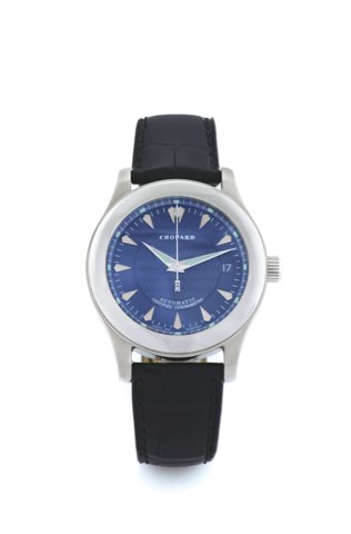 ChOPARD, STAINLESS STEEL LUC SPORT. Chopard,Automatic, Certified Chronometer, No. 1365, movement No. 4002932, case No. 754290, Ref. 8200. Made in the 2000s. Fine, water-resistant, center seconds, self-winding, stainless steel wristwatch with date and a st