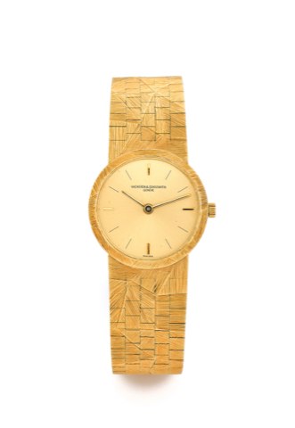 VACHERON LADY BRACELET WATCH.Vacheron & Constantin, genève, case No. 410807, movement No..581516, ref. 6898. made circa 1960..Fine and elegant thin, 18K yellow gold lady’s wristwatch with an 18K.yellow gold Vacheron Constantin integrated bracelet.