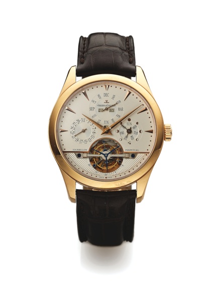 JAEGER-LECOULTRE REF. 186.2.35.S TOURBILLON PERPETUAL CALENDAR PINK GOLD.Jaeger-LeCoultre, Master Grand Tradition, case No. 2650293, Ref. 186.2.35.S. Made in 2009..Very fine and rare, water-resistant, self-winding, 18K pink gold wristwatch with