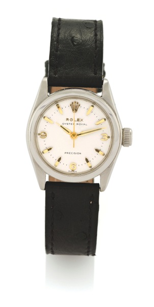 ROLEX, REF. 2280 ROYAL.Rolex, Oyster, Royal, Precision, Ref. 2280. Case No.144552. Made in 1940..Fine, tonneau shaped, water-resistant, center seconds, stainless steel gentleman’s wristwatch. To be sold without reserve