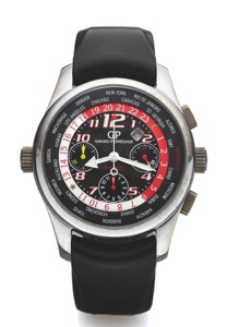GIRARD-PERREGAUX REF. 49800 FERRARI. F1 053 WORLD TIME CHRONOGRAPH TITANIUM. Girard-Perregaux, F1 053 Ferrari World Time Chronograph, No. 315, Ref.. 49800. Made in a limited edition for Ferrari, circa 2005.. Very fine, large, world time, self-winding, tit