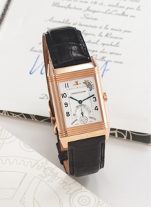 JAEGER-LECOULTRE REF. 270.2.55 REVERSO. QUANTIEME PERPETUEL RETROGRADE. Jaeger-LeCoultre, “Reverso - Quantième Perpétuel. Retrograde,” No. 82/500, Ref. 270.2.55. Made in a limited. edition of 500 pieces in 2000.. Very fine and rare, rectangular, double-di