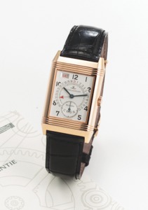 JAEGER LECOULTRE, REF. 270.2.36. REVERSO DAY DATE, PINK GOLD. Jaeger-LeCoultre, “Reverso’’ Day Date, case No. 1858641, Ref.. 270.2.36. Made in the 2000s.. Very fine, rectangular, 18K pink gold reversible wristwatch. with day and date indications and an 18