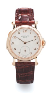 PATEK PHILIPPE REF. 5029 MINUTE REPEATER AUTOMATIC PINK GOLD. Patek Philippe, Genève, Officer Minute Repeater, No. 1904080, case No. 2833922. Ref. 5029 R. Made in a limited edition of 10 examples in 1997 to commemorate the. inauguration of the new Patek P