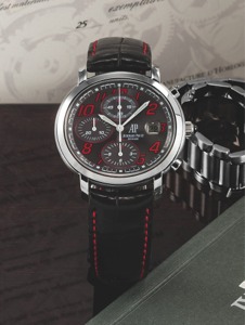 Audemars Piguet Millinary. Chronograph Limited Edition Steel. Audemars Piguet, Genève, “Millenary Chronograph Automatic,”. case No. E 17691, Ref. 25897ST. Made in a limited edition of 25. pieces. Sold on November 2nd, 2004.. Fine and rare, horizontal oval