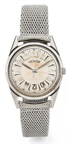 LECOULTRE LeCOULTRE 24H Vers 1950. Ref 2405. Rare modèle homme en acier. Cadran argenté