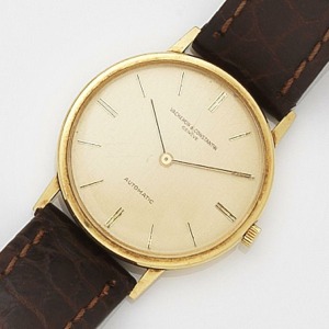 Ref:7401, Case No.452587, Movement No.640732, Circa 1980 36-jewel Cal.K1120 automatic movement adjusted to temperature and 5 positions, 21ct gold rotor, champagne dial with applied black and gilt baton hour markers, gilt baton hands with black inserts, br