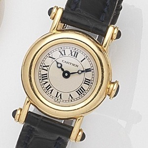 Diabolo, Ref:1470 1, Case No.C56847, Circa 1990 4-jewel Cal.157 quartz movement, cream dial with black Roman numerals, black outer minute track with five minute markers, secret signature at 10, blued steel moon hands, brushed and polished round case with 