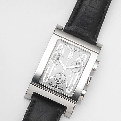 Bulgari. A stainless steel quartz calendar chronograph wristwatch