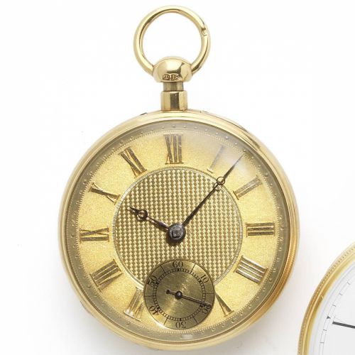 Thomas Earnshaw. A fine mid 19th century 18ct gold open face quarter repeating pocket watch