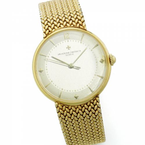 Vacheron & Constantin. A fine and rare 18ct gold manual wind bracelet watch