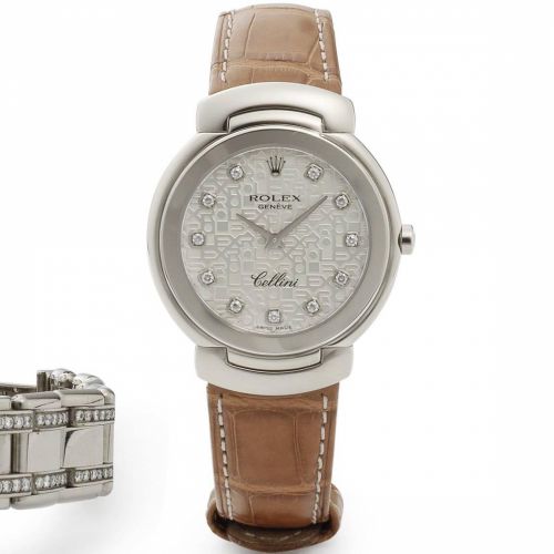 Rolex. An 18ct white gold quartz wristwatch