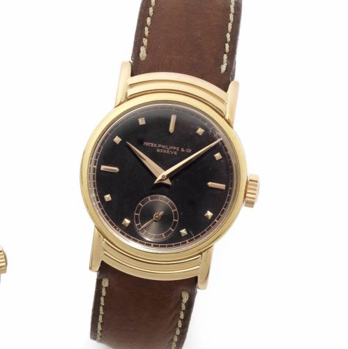 Patek Philippe. A fine and rare 18ct rose gold manual wind wristwatch