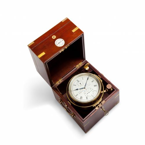 A mahogany eight ñ day marine chronometer