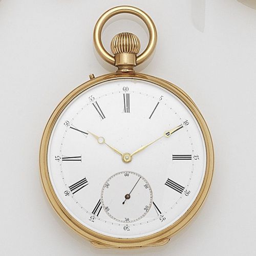 Louis Audemars, Brassus. A late 19th century 18ct gold open face pocket watch