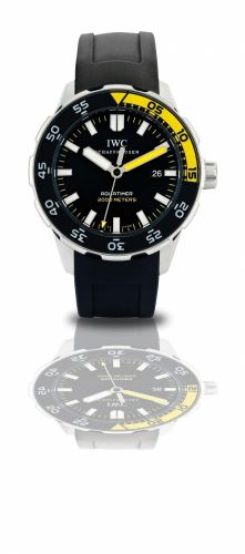 IWC. A stainless steel automatic wristwatch with box and papers