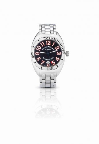 Franck Muller. A stainless steel automatic calendar bracelet watch with box and papers
