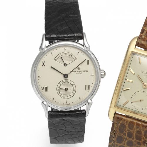 Vacheron Constantin. A mid-sized platinum automatic wristwatch with power reserve