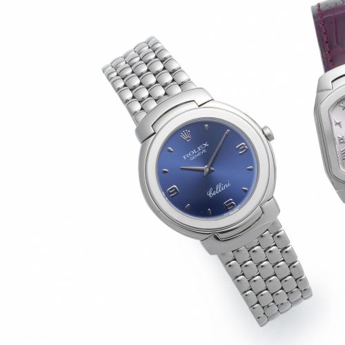 Rolex. A mid-size 18ct white gold quartz bracelet watch