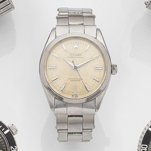 Rolex. A stainless steel automatic bracelet watch