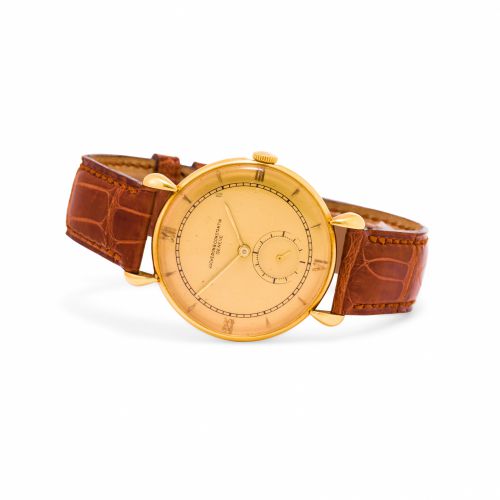 Vacheron Constantin. A rare 18k gold wristwatch with teardrop lugs