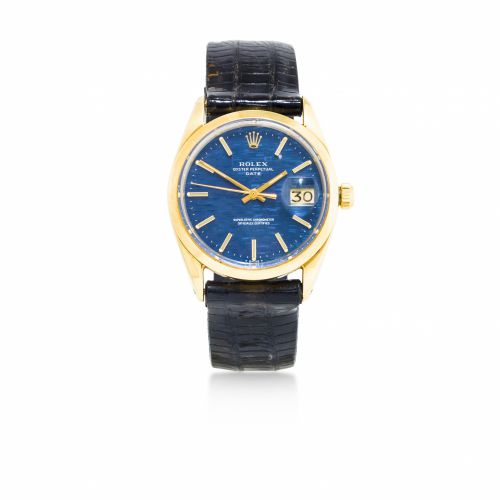 Rolex. A gold plated automatic calendar watch