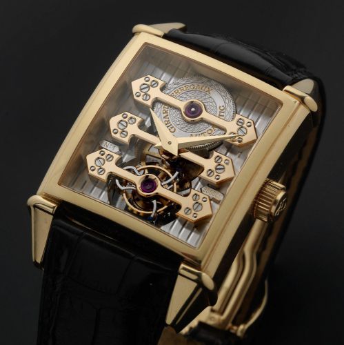 Girard Perregaux. A very fine and rare 18ct rose gold automatic tourbillon wristwatch with presentation box and papers
