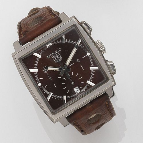 TAG Heuer. A stainless steel automatic calendar chronograph wristwatch