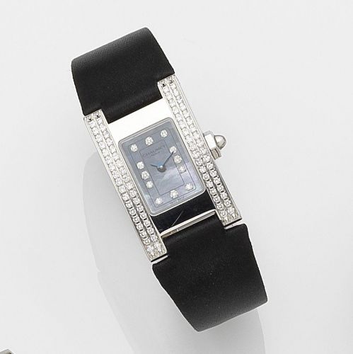 Chaumet. A lady's stainless steel and diamond set quartz wristwatch