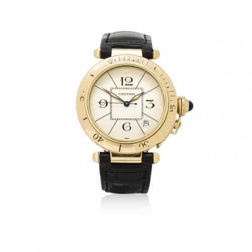 Cartier. An 18K gold automatic wristwatch with date