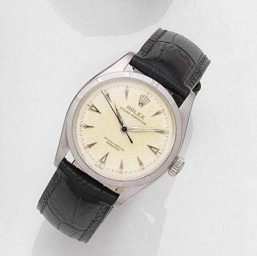 Rolex. A stainless steel automatic wristwatch