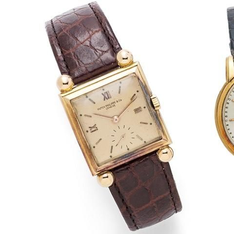 Patek Philippe. An unusual 18K rose gold manual wind wristwatch with Certificate of Origin