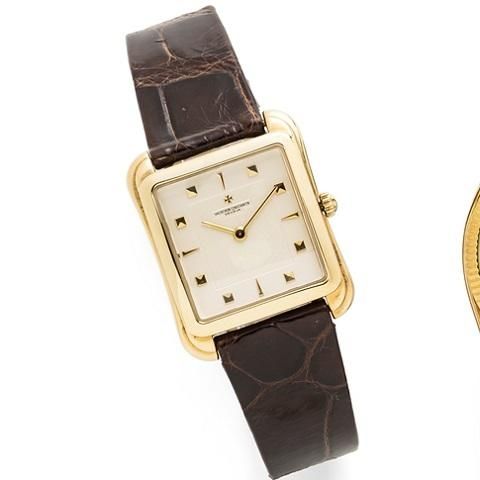 Vacheron Constantin. A fine and rare 18K gold manual wind wristwatch