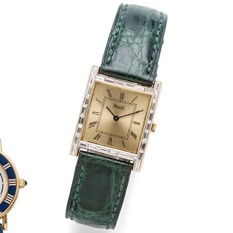 Piaget. A lady's 18K gold and diamond set manual wind wristwatch