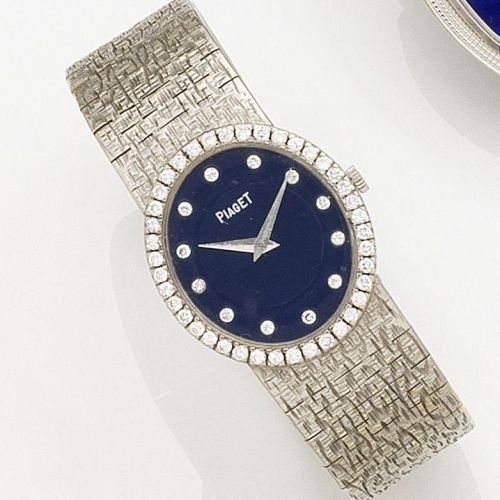 Piaget. An 18k gold and diamond set manual wind bracelet watch