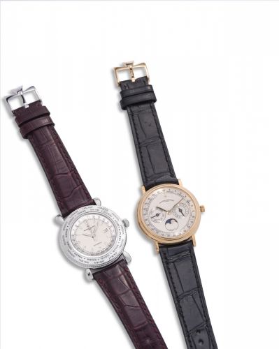 Vacheron Constantin. A limited edition 18K white gold automatic world time calendar wristwatch