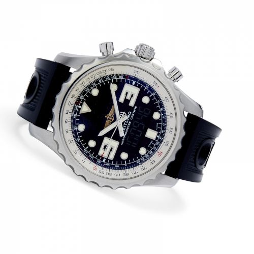 Breitling. A stainless steel digital / analog chronograph