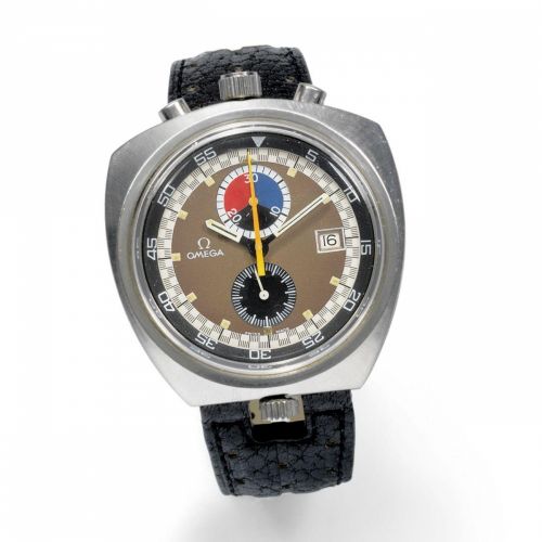 Omega. A stainless steel manual wind calendar chronograph wristwatch