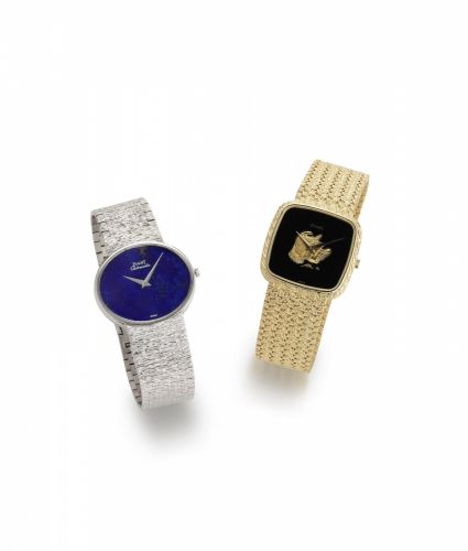 Piaget. An 18K gold and onyx manual wind bracelet watch