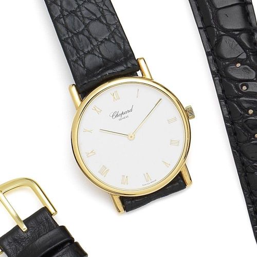 Chopard. An 18K gold manual wind wristwatch