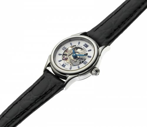 Revue Thommen. A lady's stainless steel manual wind semi-skeletonised wristwatch