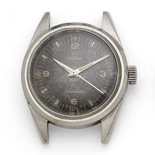 Omega. A stainless steel centre seconds Pakistan Air Force military issue manual wind watch with screw down back