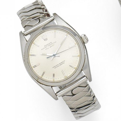 Rolex. A rare and unusual stainless steel automatic bracelet watch