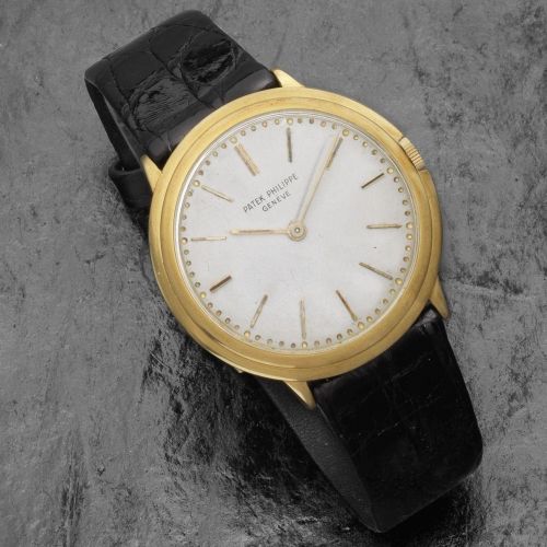 Patek Philippe. An 18K gold manual wind wristwatch