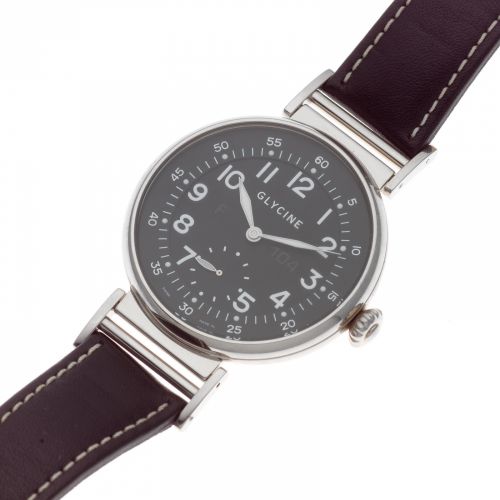 Glycine. A stainless steel manual wind wristwatch