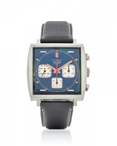 Heuer. A fine stainless steel manual wind chronograph wristwatch