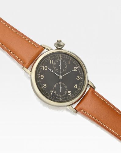 Longines. A rare and important chrome plated Avigation Hack wristwatch