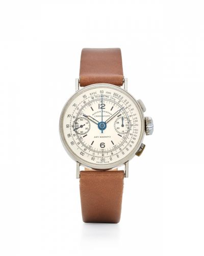 Rolex. A fine stainless steel manual wind chronograph wristwatch