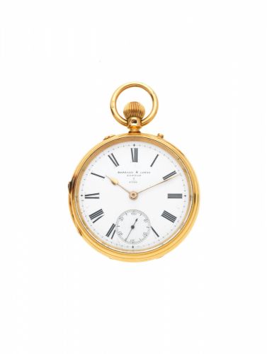 Barraud & Lunds, 41 Cornhill, London. An 18K gold keyless wind open face pocket watch